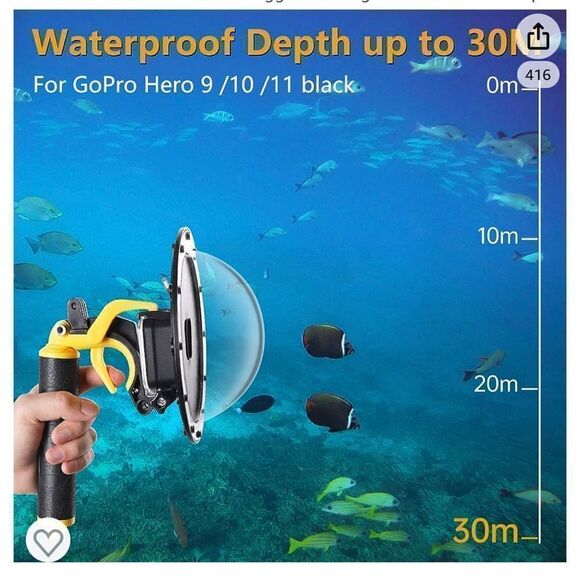 GoPro Dome Port, GoPro Accessories for Dome GoPro Hero 5 6 7 2018 Black - Picture 4 of 12